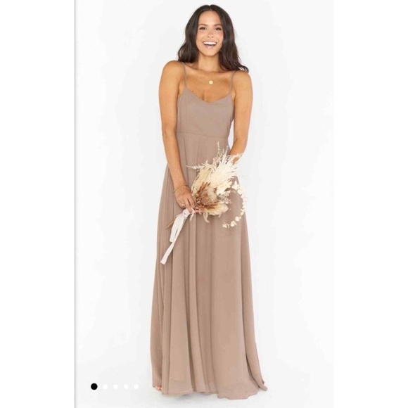 NWT SHOW ME YOUR MUMU Faith Maxi Dress L Dune - Picture 4 of 7